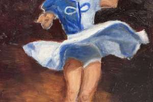 Twirl, 8" x 10", oil