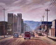 Main Street 1939, 24" x 36", oil