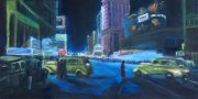 Times Square International Casino, 12" x 24", oil