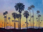 City of Palms, 9" x 12", oil