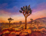 Desert at Dusk, 11" x 14", oil