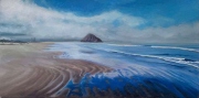 Morro Rock, 12" x 24", oil