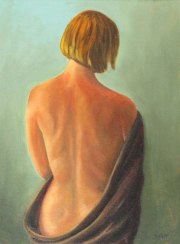 Draped, 9" x 12", oil