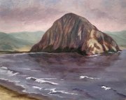 Morro Rock 2, 8" x 10", oil